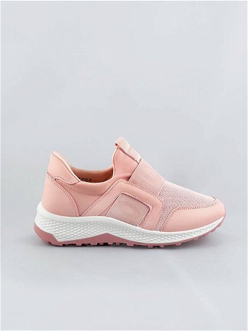 Růžové dámské boty slip-on C1003 růžová jedna velikost