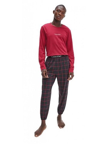 Pánské pyžamo NM2178E – V5N – vínová – Calvin Klein XL