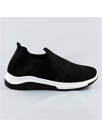 Černé dámské ažurové boty se zirkony C1057 odcienie czerni XL 42