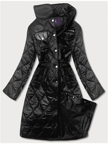 Černá dámská prošívaná bunda se stojáčkem AG8-001 odcienie czerni XXL 44