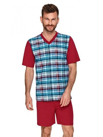 Pánské pyžamo Anton červeno-modré červená L