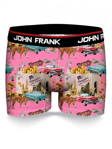 Pánské boxerky John Frank JFBD333 Růžová XL