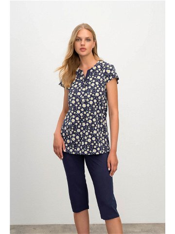 Vamp – Dvoudílné dámské pyžamo 16206 – Vamp blue marine S