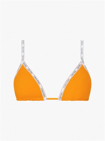 Vrchní díl plavek KW01604 ZEG oranžové – Calvin Klein M oranžová-bílá