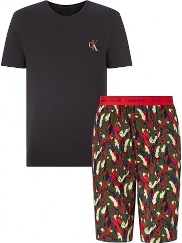 Pásnké pyžamo set NM1870E 9VO vícebarevná – Calvin Klein XL vícebarevné