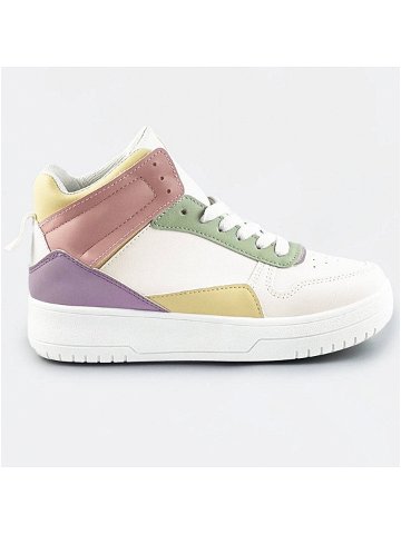 Bílo-pastelové kotníkové dámské tenisky sneakers WH2122 odcienie zieleni XL 42