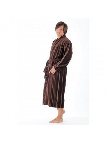 TERAMO 1223 pánské bavlněné kimono čokoládově hnědá – Vestis XL dlouhý župan kimono hnědá 8859