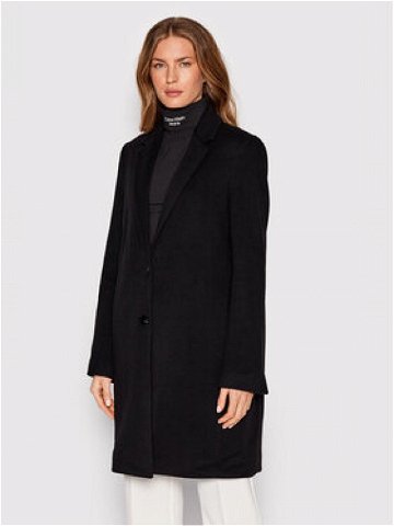 Calvin Klein Vlněný kabát K20K204155 Černá Regular Fit
