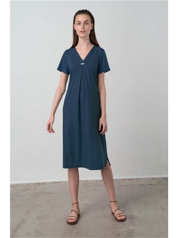Vamp – Elegantní dámské šaty 16922 – Vamp blue marine XXL