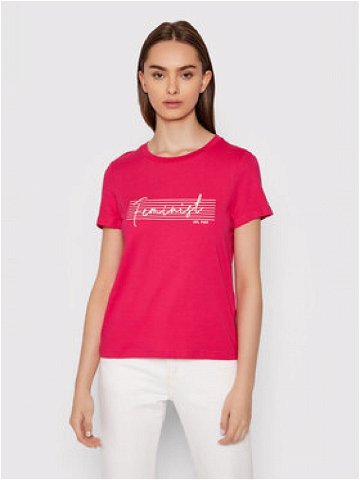 Vero Moda T-Shirt Feminist 10262918 Růžová Regular Fit