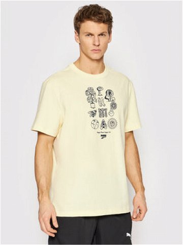 Puma T-Shirt Downtown Graphic 533673 Žlutá Regular Fit