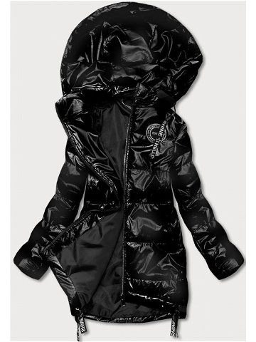 Černá dámská bunda s odepínací kapucí B8086-1 odcienie czerni XL 42