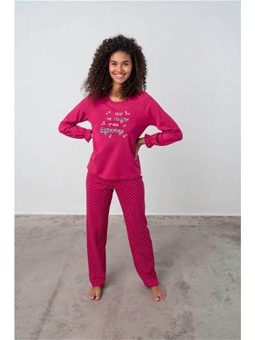 Vamp – Dvoudílné dámské pyžamo – Macy 17448 – Vamp red cerise XL