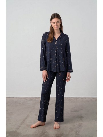 Vamp – Dvoudílné dámské pyžamo Celeste 17063 – Vamp blue XXL