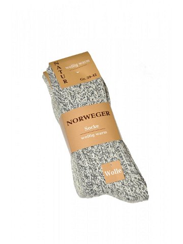 Pánské ponožky WiK Norweger Wolle art 21100 A 2 melanžově šedá 43-46