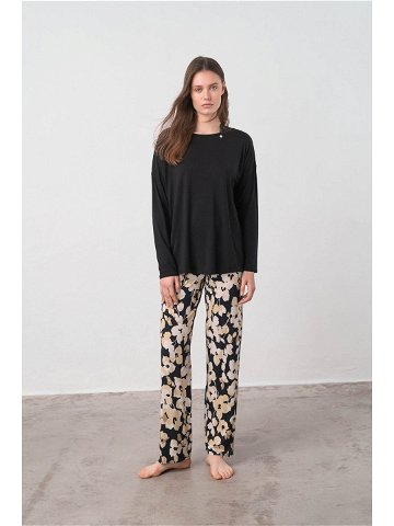 Vamp – Dvoudílné dámské pyžamo – Tyra 17018 – Vamp black XL
