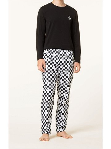 Pánské pyžamo NM2019E 6OE černá bílá – Calvin Klein černá-bílá XL