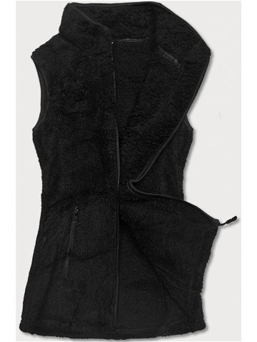 Černá dámská plyšová vesta HH005-1 odcienie czerni XL 42