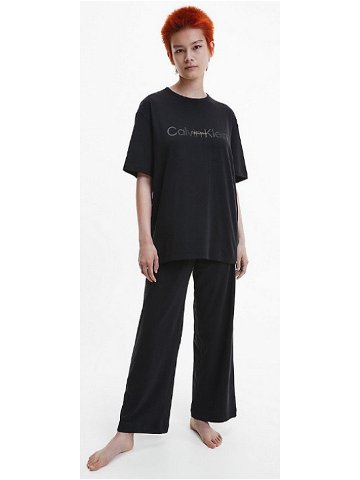 Dámské pyžamo QS6916E UB1 černá – Calvin Klein černá L
