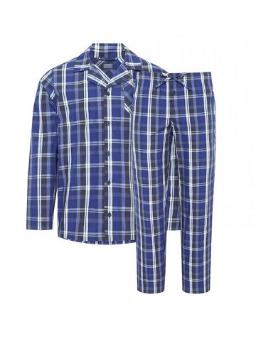 Pánské pyžamo 50091 56C karo – Jockey káro – modrá XL