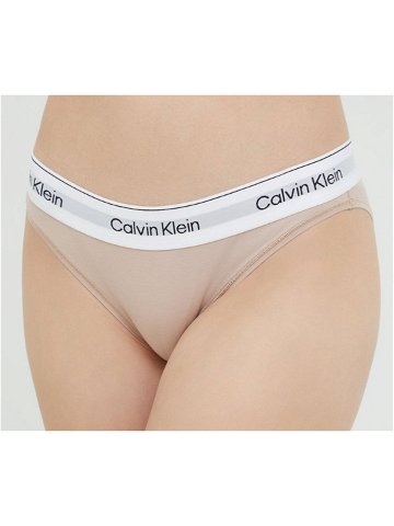 Dámské kalhotky QF7047E 7NS béžová – Calvin Klein béžová S