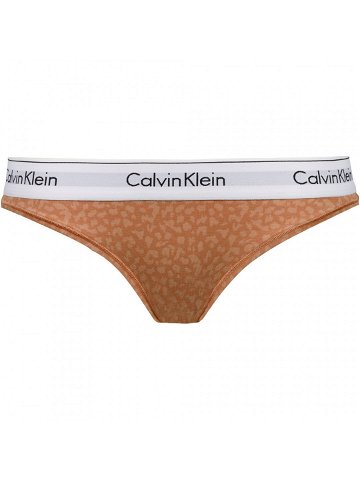 Dámské kalhotky F3787E 796 hnědá vzor – Calvin Klein hnědá vzor S