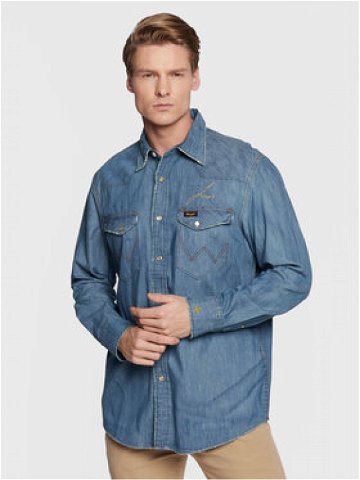 Wrangler džínová košile LEON BRIDGES W5M0CX31O 112328528 Modrá Regular Fit