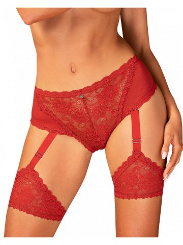 Smyslné kalhotky Belovya garter panties – Obsessive červená XL 2XL