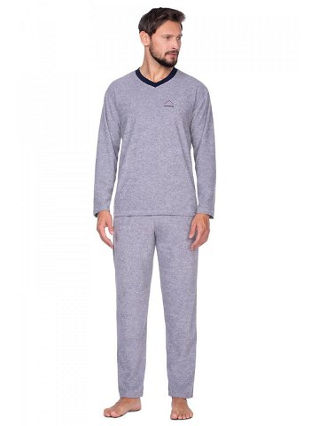 Pánské pyžamo 592 grey plus – REGINA melanž XXL