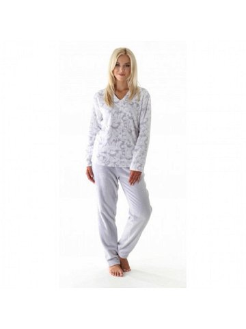 Dámské teplé pyžamo Flora 64569102 – Vestis XXL fialovo -bílá