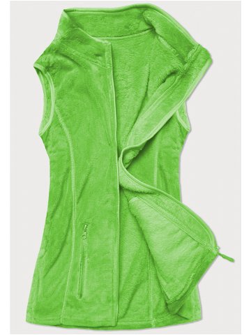 Dámská plyšová vesta v neonově zelené barvě HH003-44 odcienie zieleni XL 42