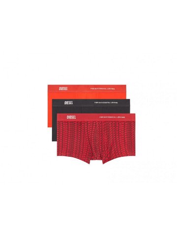 Pánské boxerky 3ks – 00ST3V 0NGAD E6483 černá červená – Diesel černá červená L