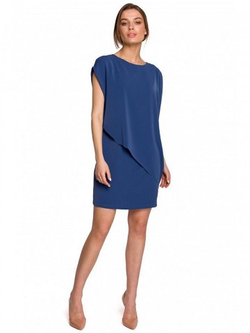 S262 Vrstvené šaty – modré EU XXL