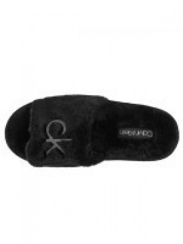 Dámské domácí pantofle SLIPPER SANDAL FUR W HW0HW00634-BAX – Calvin Klein černá 36
