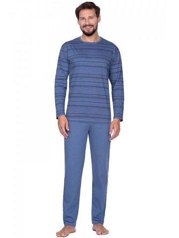 Pánské pyžamo Matyáš 426 modrá – Regina modrá-proužek L