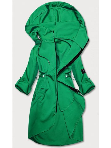 Tenký zelený dámský přehoz přes oblečení s kapucí B8118-82 odcienie zieleni XS 34