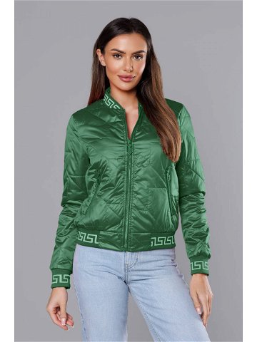 Zelená dámská bunda typu quot bomber quot B8123-82 odcienie zieleni S 36