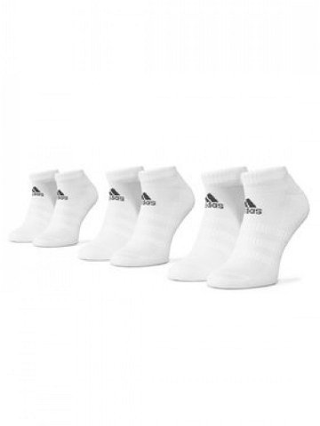Adidas Sada 3 párů nízkých ponožek unisex Cush Low 3Pp DZ9384 Bílá