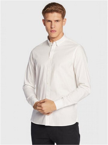 Solid Košile 21103247 Bílá Slim Fit