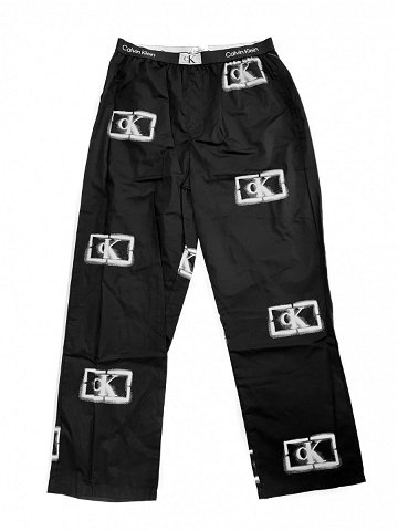 Pánské kalhoty na spaní NM2390E B88 černá s potiskem – Calvin Klein černá s potiskem M