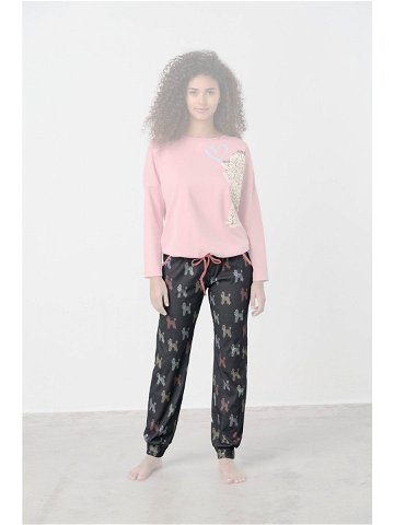 Dámské pyžamové kalhoty Printed Cuffed Pants 17933 – Vamp dark gray XL