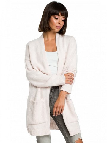 Dámský dlouhý svetr – BK001 – Be wear one size sv růžová-bílá