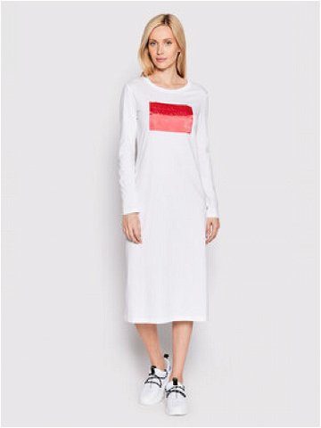 Armani Exchange Každodenní šaty 6LYA75 YJ8QZ 1000 Bílá Slim Fit