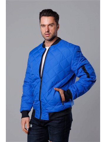 Modrá prošívaná pánská bunda typu quot bomber quot MY01-7 odcienie niebieskiego XXL