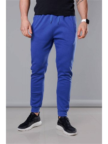 Modré pánské teplákové kalhoty 68XW01-15 odcienie niebieskiego XXL