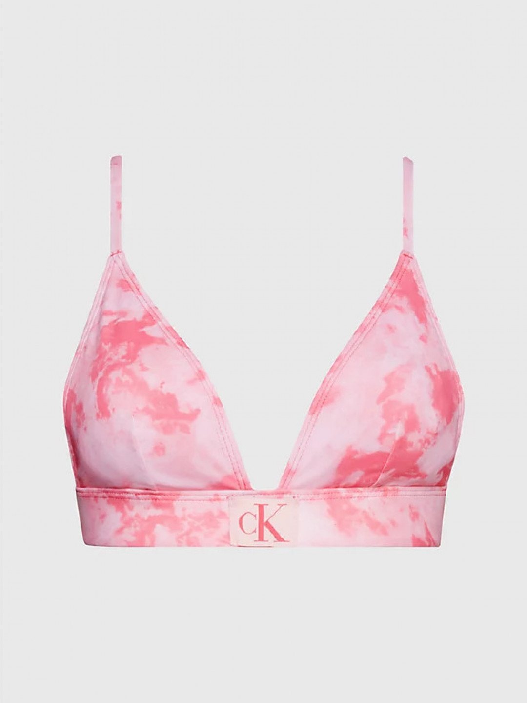 Dámská plavková podprsenka bikini KW0KW02121 OJV růžová – Calvin Klein S