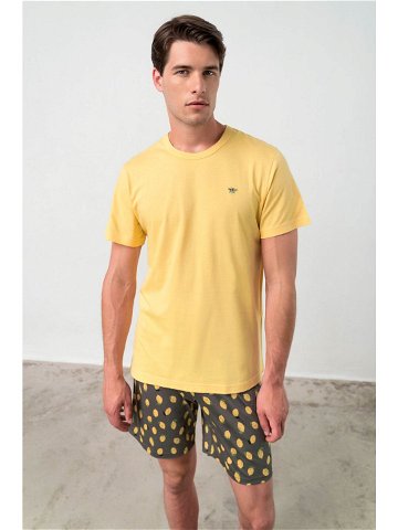 Vamp – Dvoudílné pánské pyžamo 18610 – Vamp yellow pollen xl
