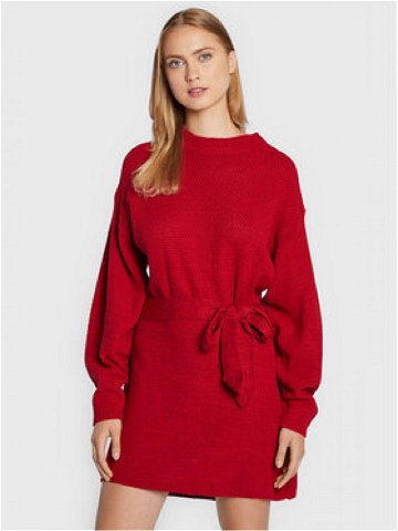 Glamorous Úpletové šaty LC1029 Červená Regular Fit