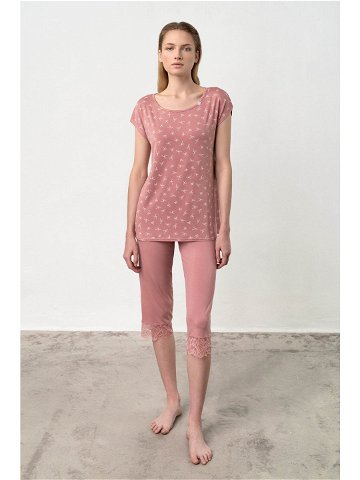 Vamp – Dvoudílné dámské pyžamo BOWY 18048 – Vamp rose dusty XL