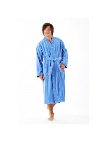 TERAMO 1223 středně modrá XL dlouhý župan kimono středně modrá 5353